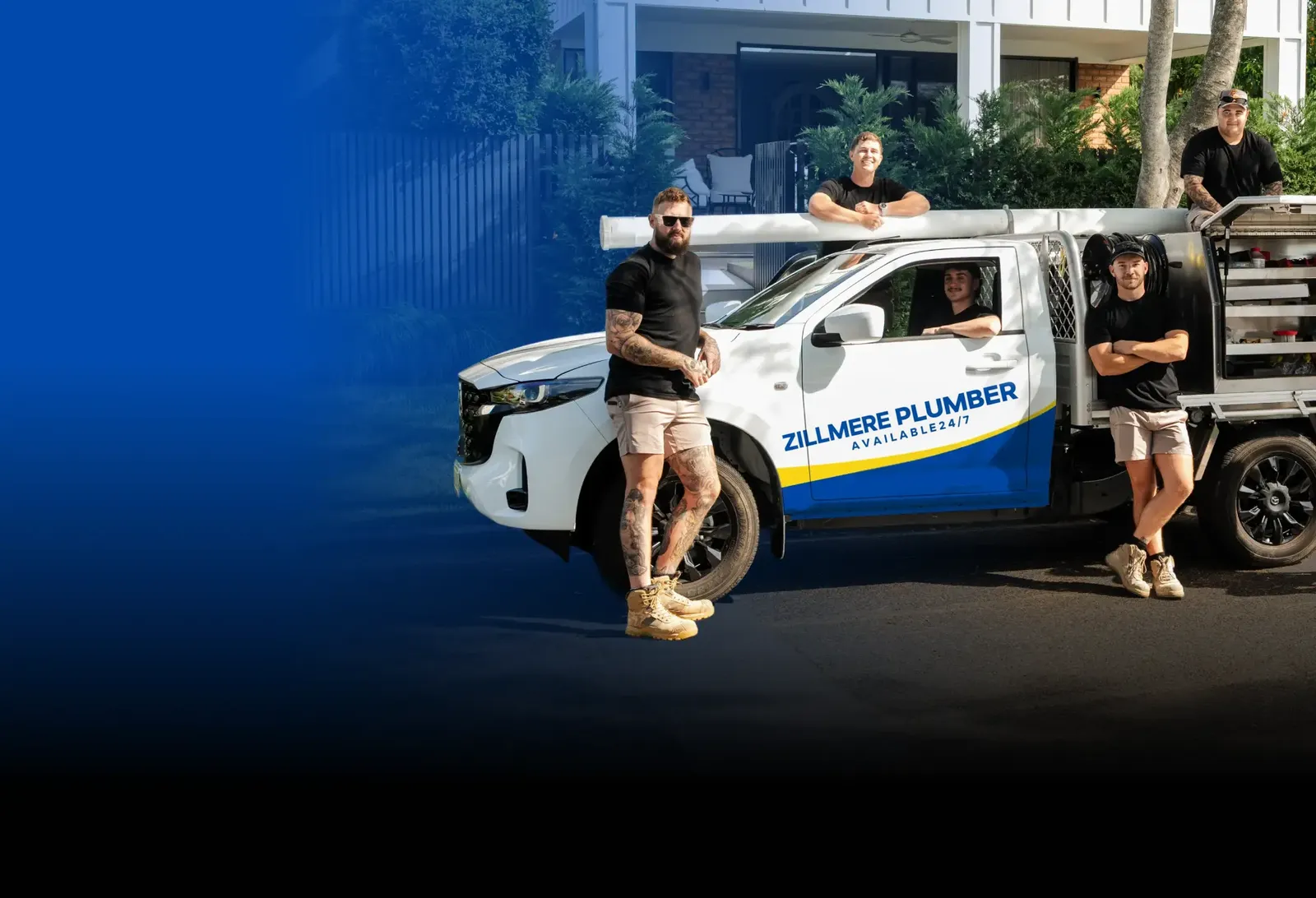 Zillmere Plumber team with the ute